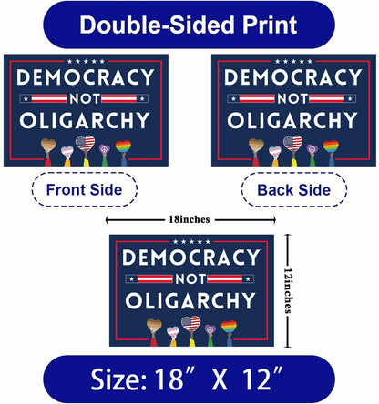 Lnyelxa Let's Go Taco Yard Sign Double Sided 18x12 Blue with Metal Stake