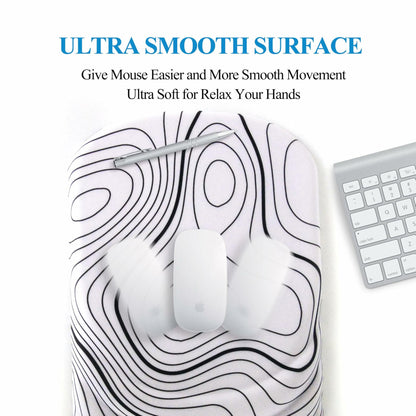 Viorichve Ergonomic Mouse Pad with Wrist Rest Support Non-Slip PU Base Black