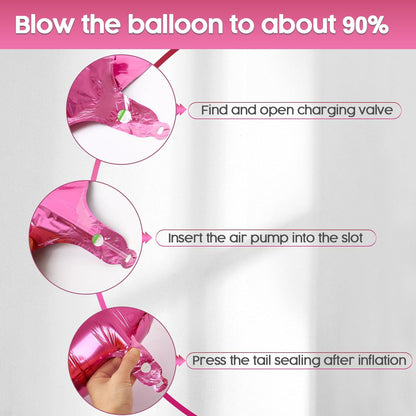 40in Pink Number 9 Balloon Large Foil Birthday Decoration for Men Women Kids