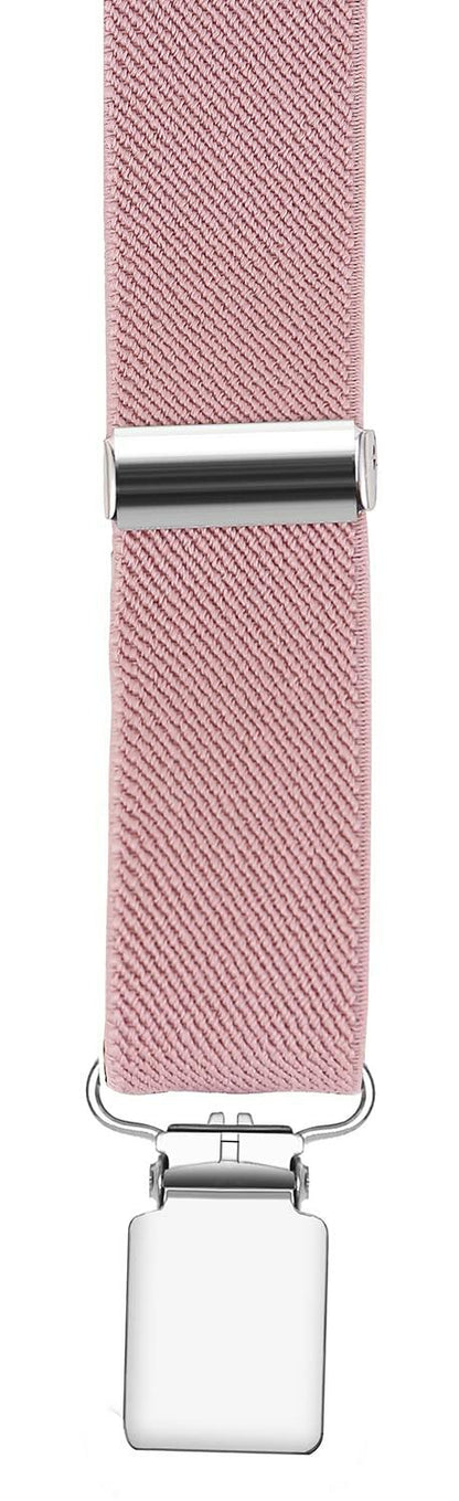 Pzle Boys' Bow Tie and Suspenders Set Adjustable Elastic 30 Inches Blush Pink