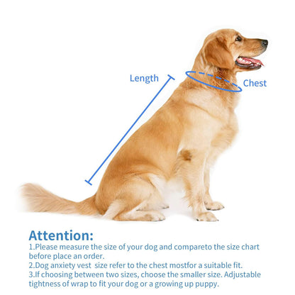 MCHY Dog Anxiety Vest, Anxiety Relief for Dogs, Dog Calming Coat (Navy M)