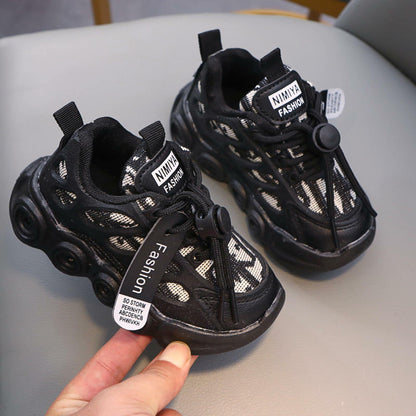 VRYUZHOU Children's Shining Party Sneakers Christmas Cartoon Black Size 7