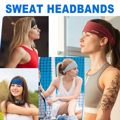 Sukeen Workout Headbands for Women Non Slip Sweat Bands 3 Pack Sports