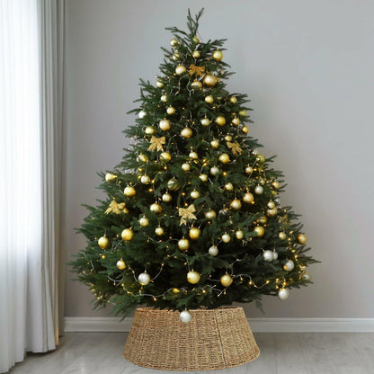 Rocinha Rattan Christmas Tree Collar 26" Rustic Farmhouse Style Seagrass Large