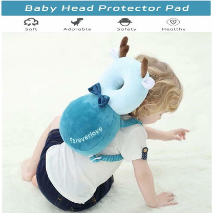 Loisdaro Baby Head Protector Adjustable Backpack Safety Mat Blue Deer