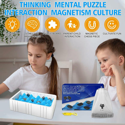 COVBOARD Magnetic Chess Game Tabletop Strategy Family Fun with Rope Sponge