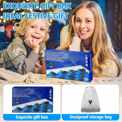 COVBOARD Magnetic Chess Game Tabletop Strategy Family Fun with Rope Sponge