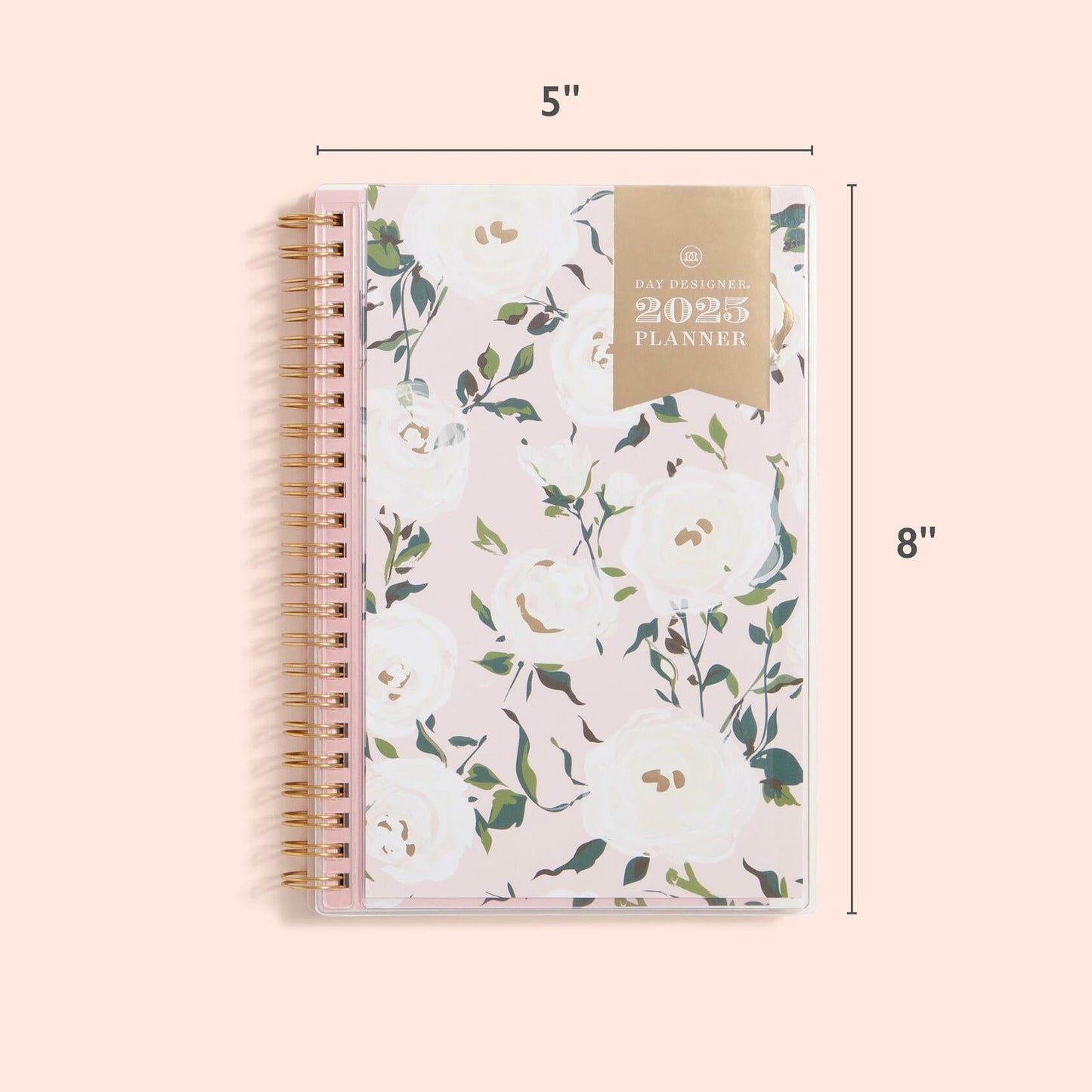 Blue Sky Day Designer Coming Up Roses Planner 2025 5x8 Safety Wirebound