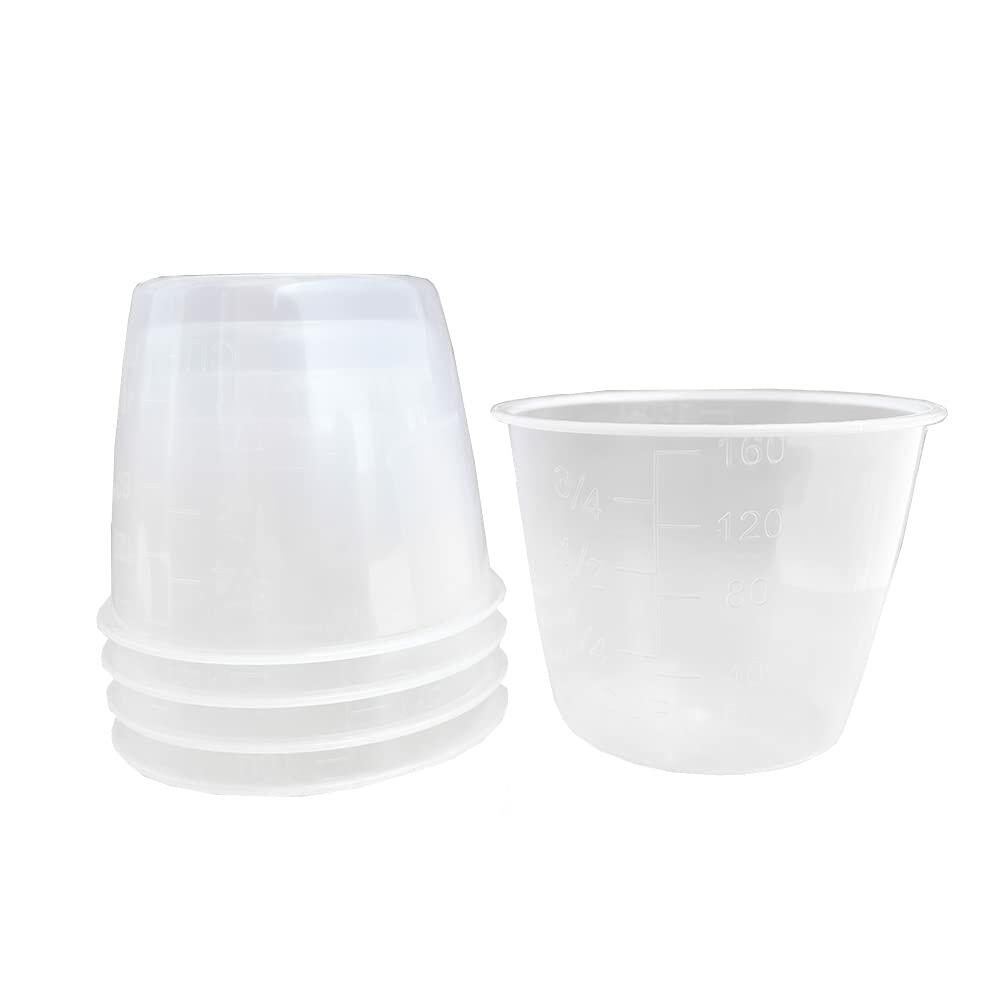 5 Pack 160ml Rice Measuring Cups Clear Plastic for Rice & Dry Ingredients