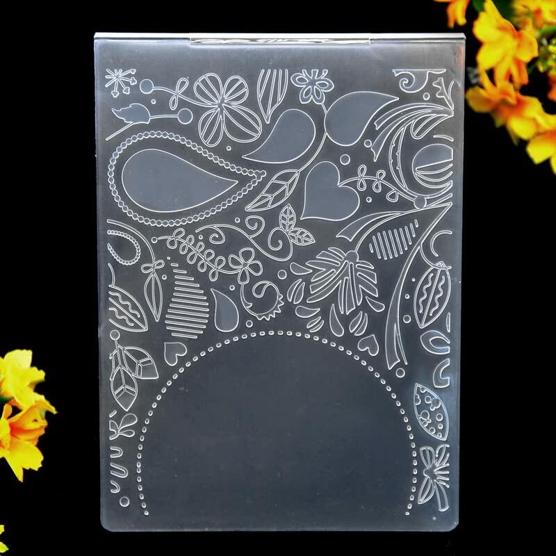 DDOUJOY Plastic Embossing Folders Flowers Leaves Butterfly 8pcs for Crafts