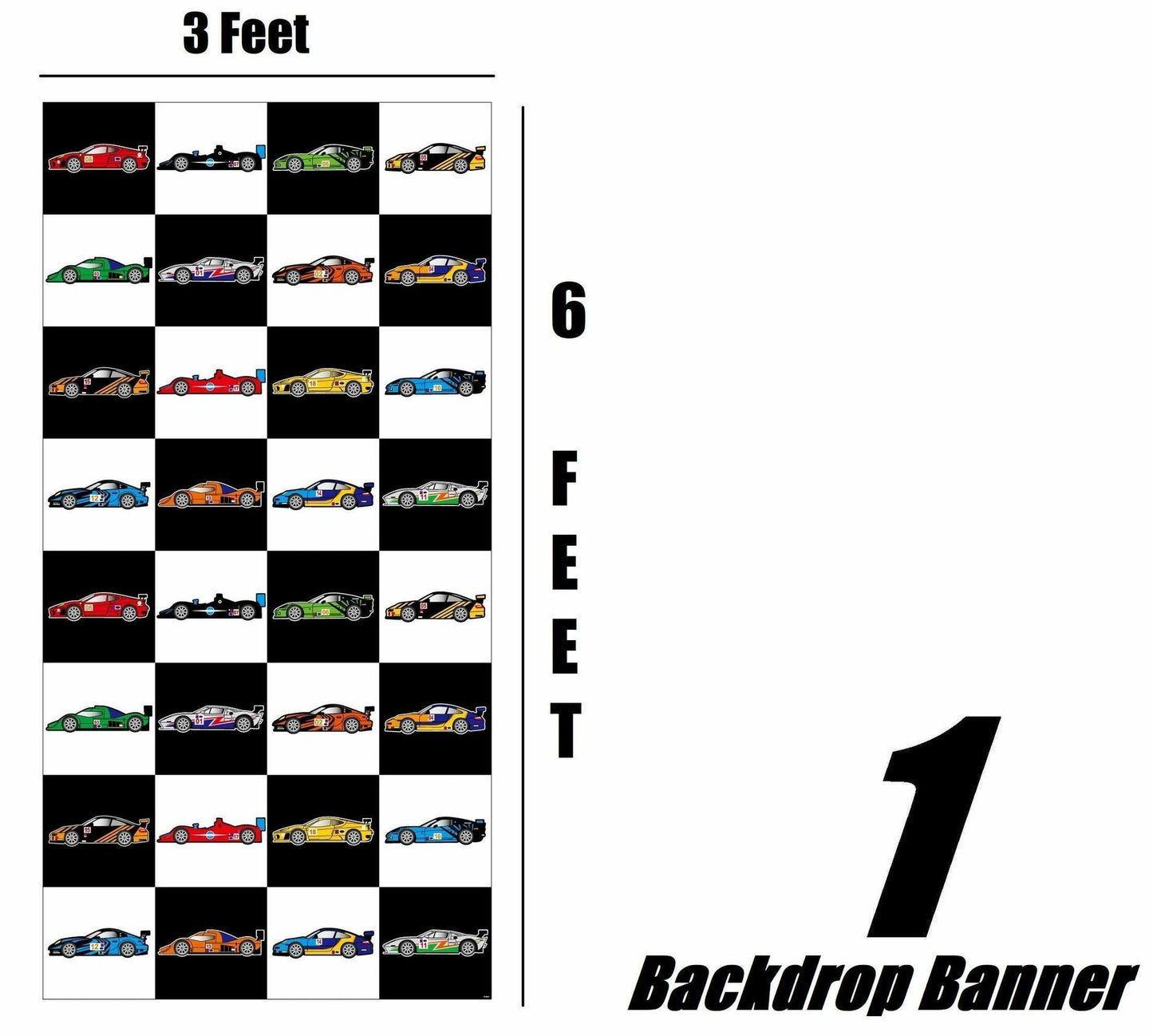 Race Car Party Supplies Set for 30 Kids Hats Bags Banners Swirls Backdrop