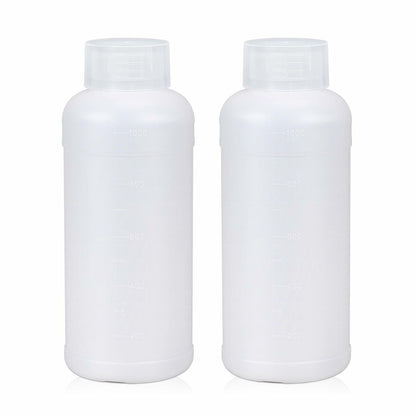 ASEVAT 33.8oz Plastic Reagent Bottle HDPE Wide Mouth Screw Cap 2Pcs