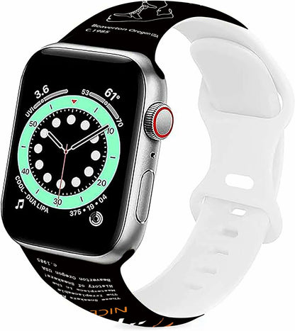 GSDUGYBG Sports Silicone Watch Band Waterproof Black Compatible 38-49mm