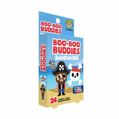 Boo Boo Buddies Kids Adhesive Bandages Pirate Skull Style 24 Count