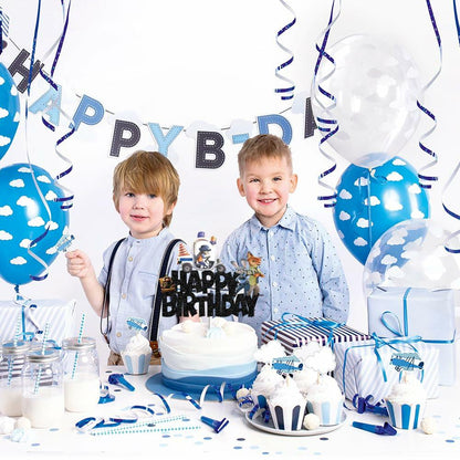 huizebaozhuang Zoo Birthday Party Cake Topper Double-Sided Black Cardboard