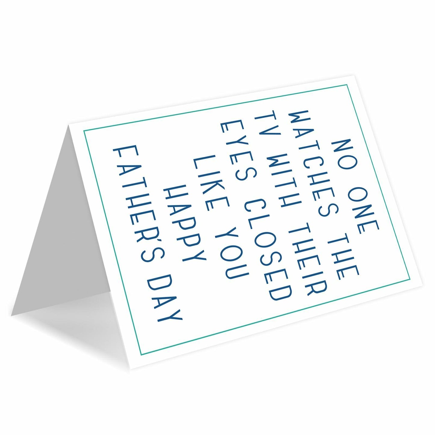 HEJOYN Father's Day Card for Dad Grandpa Husband Cute TV Joke Design