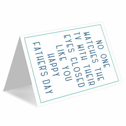 HEJOYN Father's Day Card for Dad Grandpa Husband Cute TV Joke Design