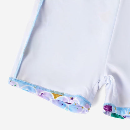 PATPAT Girls 2-Piece Tankini Swimsuit Set Sky Blue Fish Mermaid Size 8-9