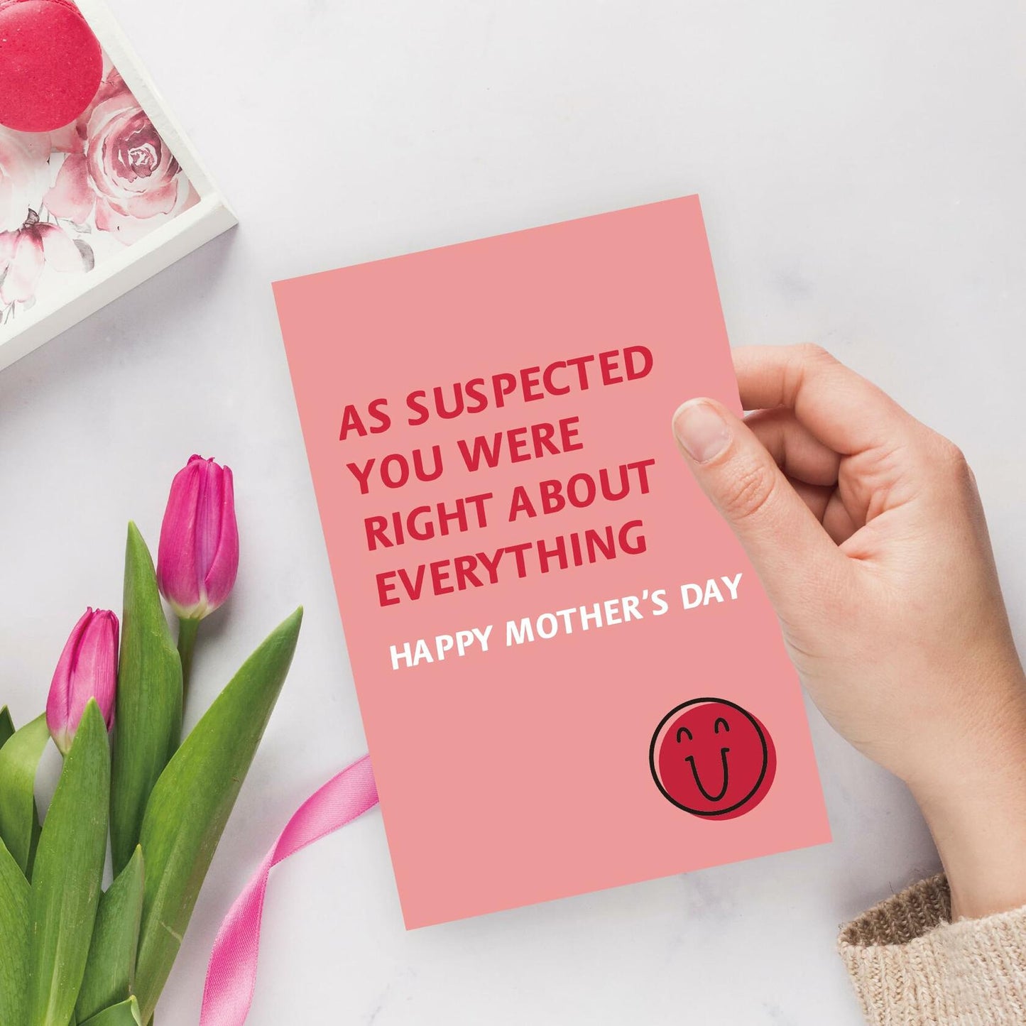 Detuca Humor Mother's Day Card for Mom Funny As Suspected 1 Count DTK-74