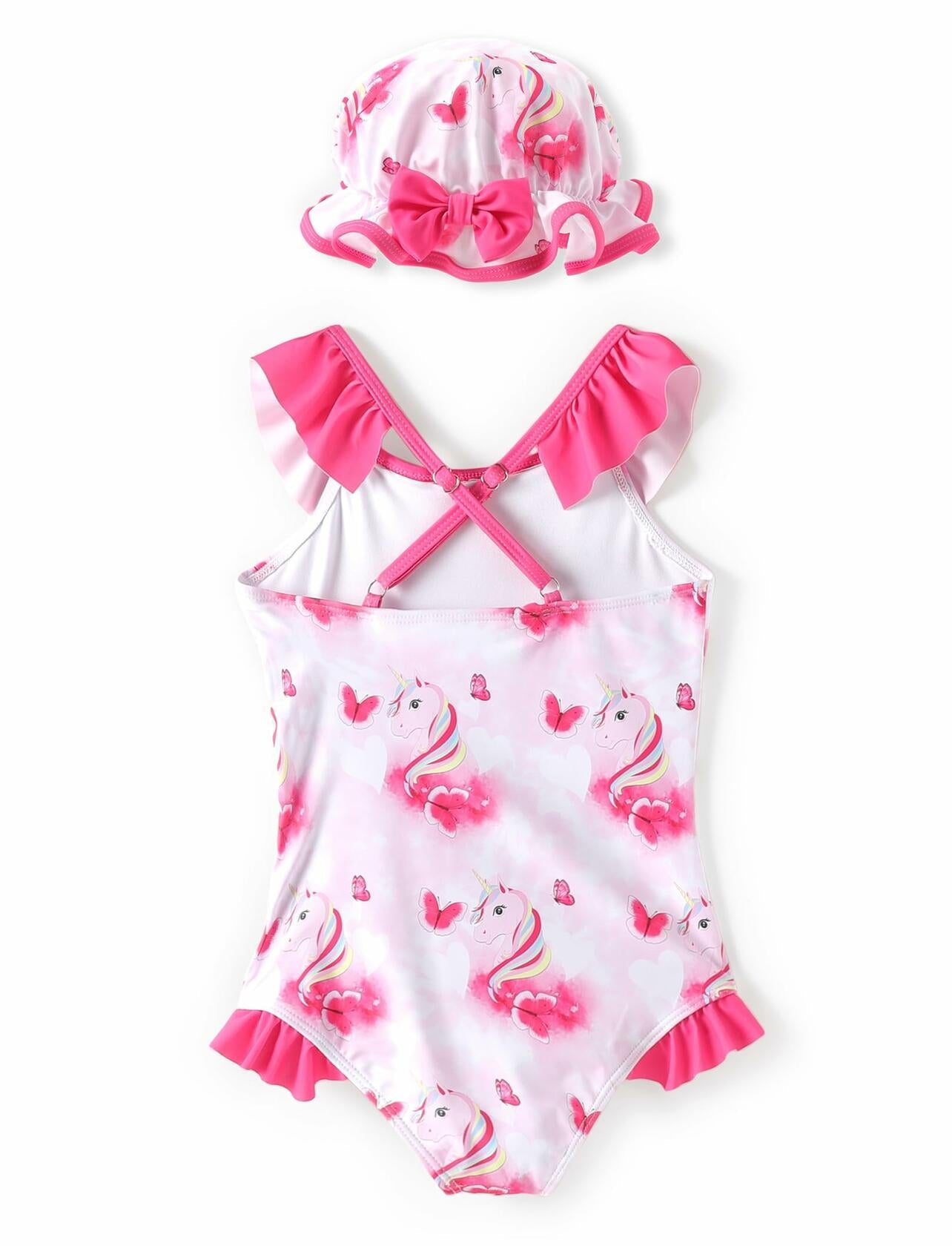PATPAT Toddler Girls Unicorn One Piece Swimsuit Pink Size 2T