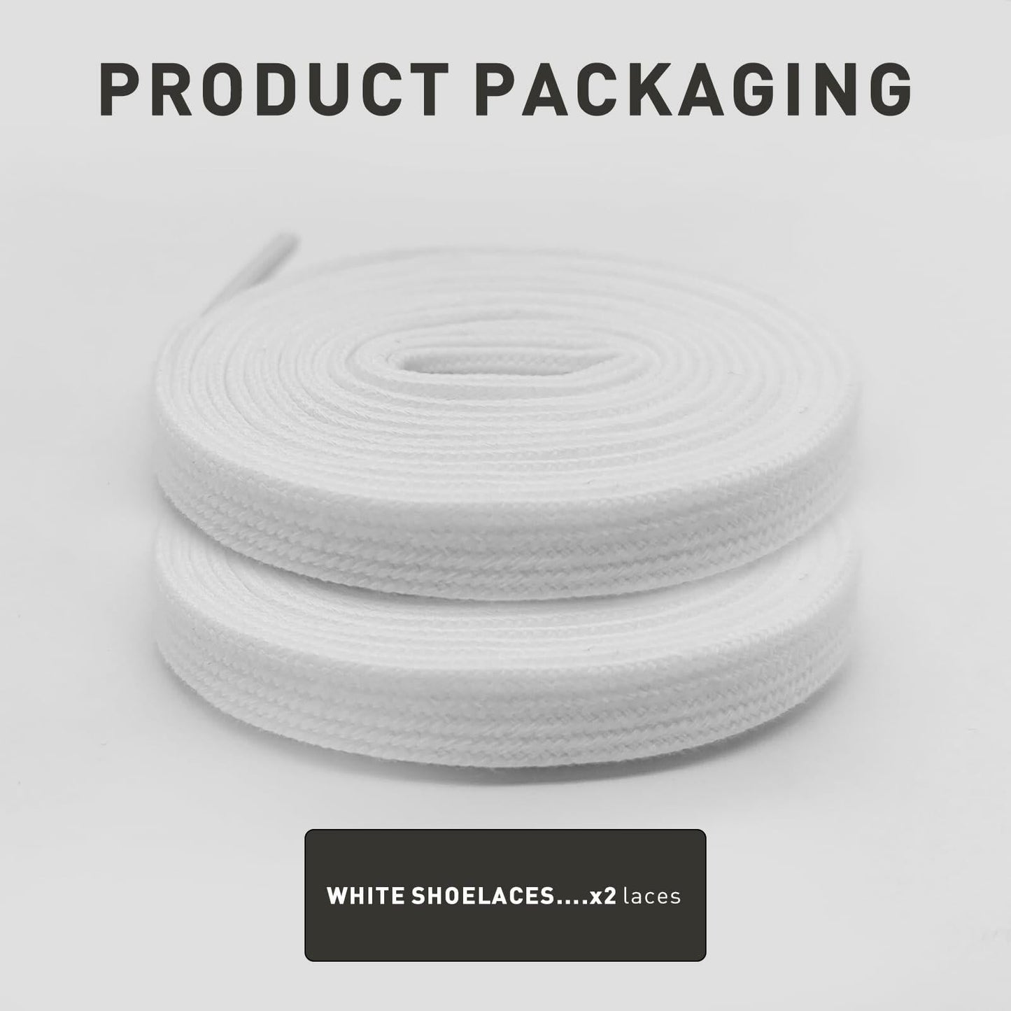 UamGlsob 8mm Cotton Shoelaces for Puma Sneakers White 39"/100cm