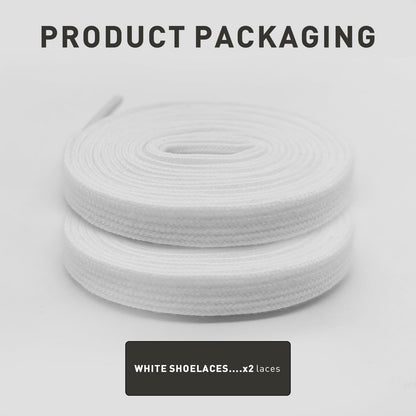 UamGlsob 8mm Cotton Shoelaces for Puma Sneakers White 39"/100cm