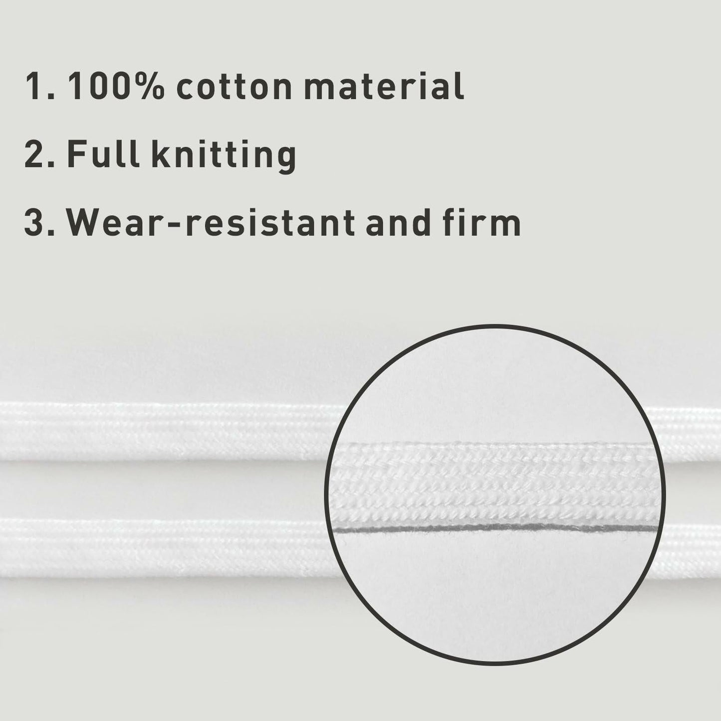 UamGlsob 8mm Cotton Shoelaces for Puma Sneakers White 39"/100cm