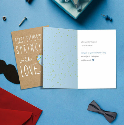 IDU First Father’s Day Card Gift from Baby Son Daughter Wife for New Dad 2025