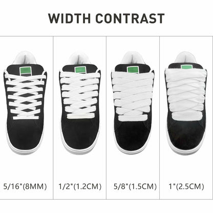 UamGlsob 8mm Cotton Shoelaces for Puma Sneakers White 39"/100cm