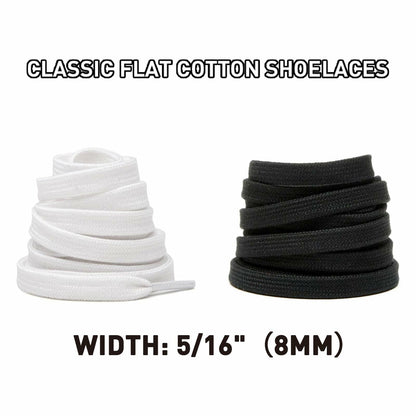 UamGlsob 8mm Double Layer Cotton Shoelaces for Puma Sneakers White 47" (120 cm)