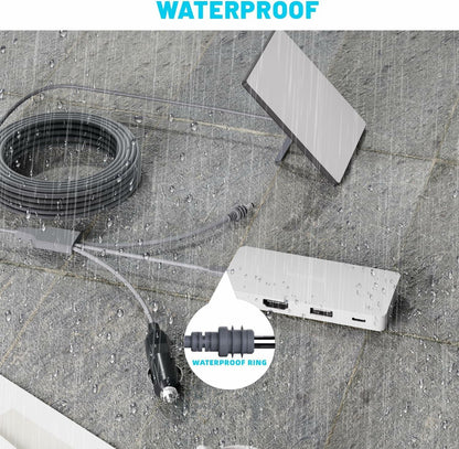 NURUBRM Starlink Mini 3-in-1 DC Power Cable 3M 10FT Waterproof Grey 12V