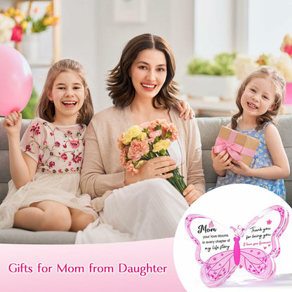 ilifemate Acrylic Butterfly Plaque Mom Gift 5.12x3.54x0.6 inch Transparent