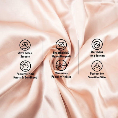 CHASESUN Silky Satin Pillowcase Envelope Closure Anti Wrinkle Champagne 29x20