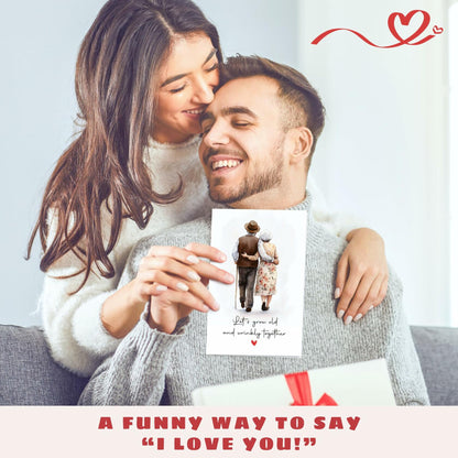 Pawzity Anniversary Birthday Card for Couple 5.3x8in with Envelope Color04