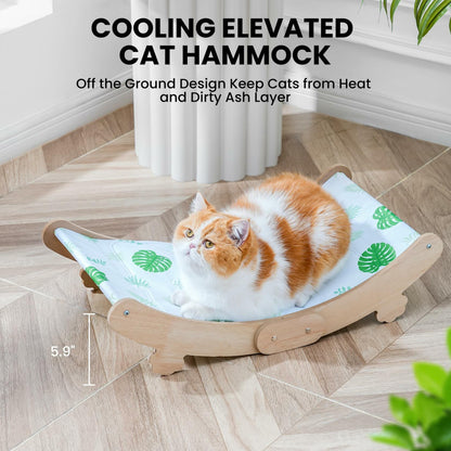 [Like New] HiPetpy Cooling Cat Hammock Chair with Water Mat Grey Large