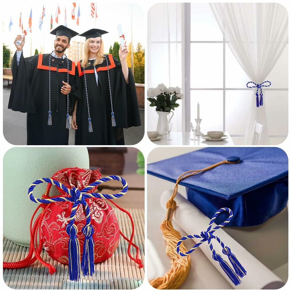 Slergut White Graduation Cords 67" Long Tassels Honor Accessories