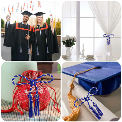 Slergut White Graduation Cords 67" Long Tassels Honor Accessories