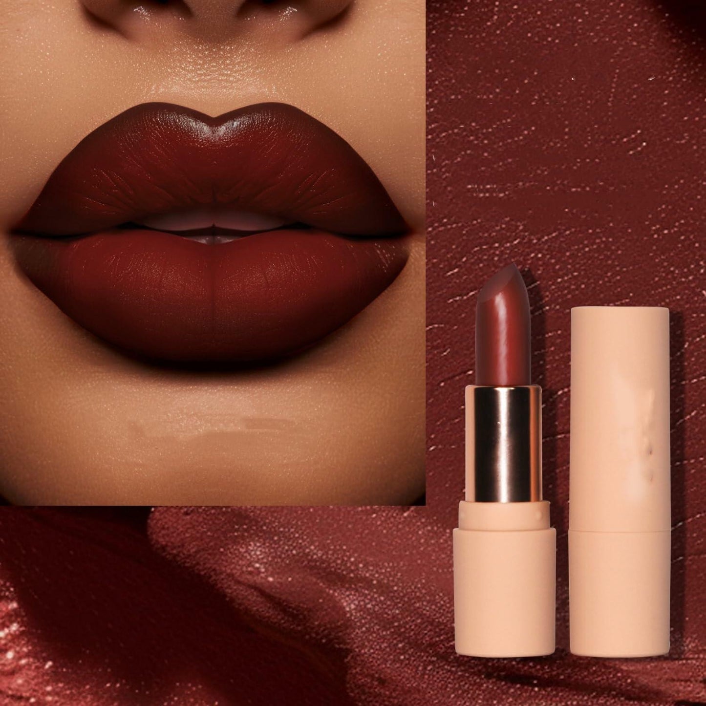MAEPEOR Semi Matte Lipstick Creamy Natural Nude Color 303 0.71oz