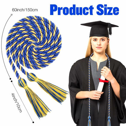 Slergut White Graduation Cords 67" Long Tassels Honor Accessories