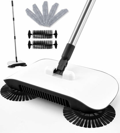 SumYanHing Sweeper Cleaner with 7 Replacement Parts for Hardwood Floors Blue
