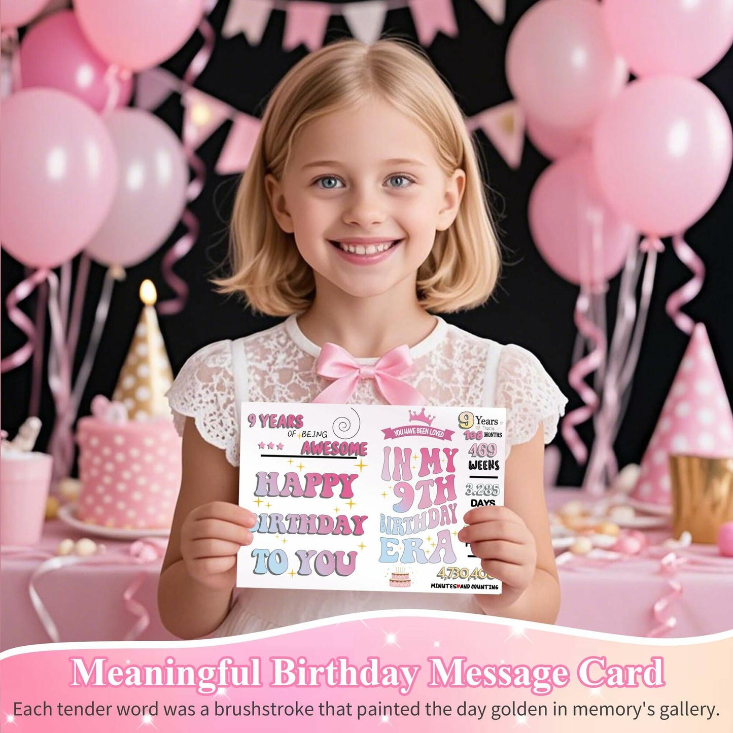 FUVLIFE 7 Year Old Girl Birthday Gifts Glass Decorations Theme 7 Size M 7