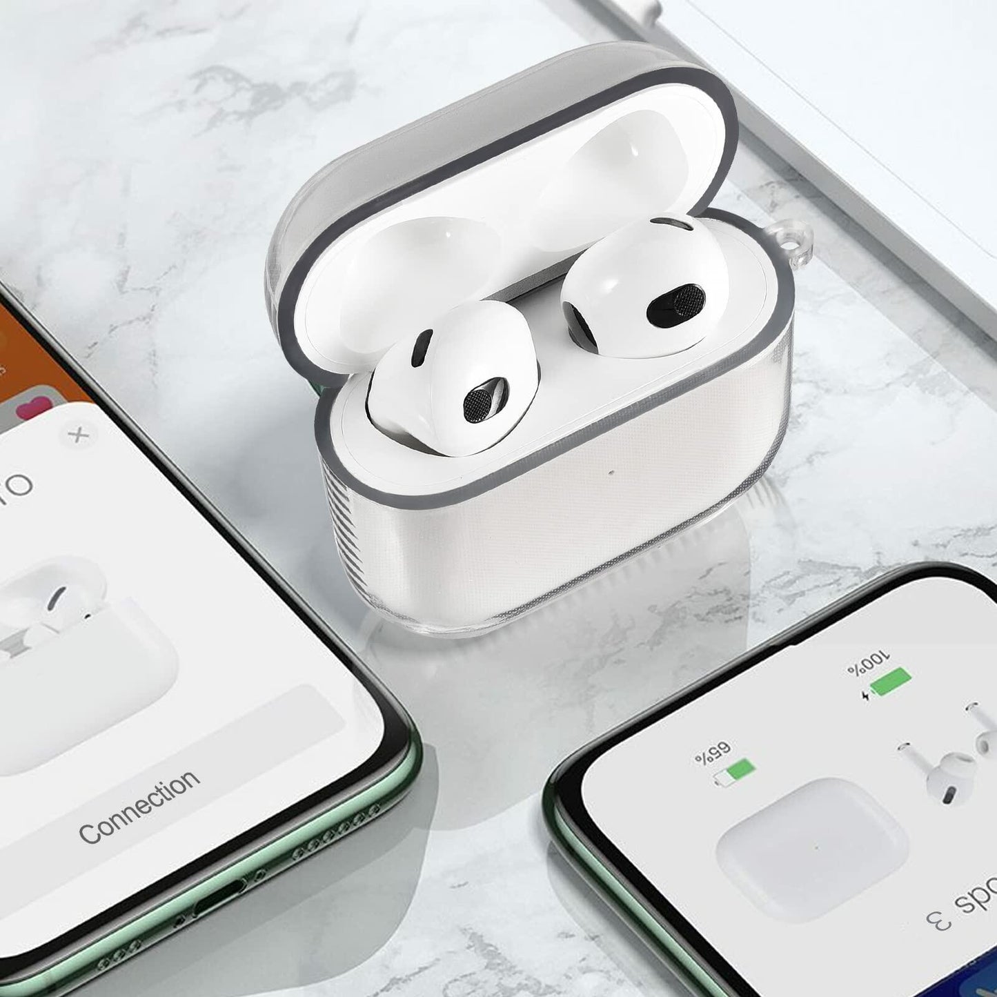 KOREDA AirPods 3 2021 Case Cover Purple TPU Protective Shell