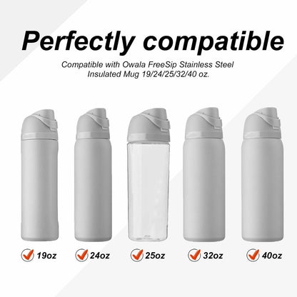 PEUTIER 3pcs Black Stopper for Owala FreeSip Bottle Lid Seal Silicone Plug