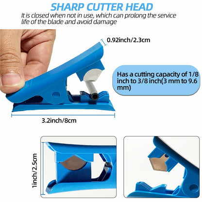 Spalolen Plastic Tubing Cutter Tool Hose Pipe Cutter for Nylon PVC 3/8" OD