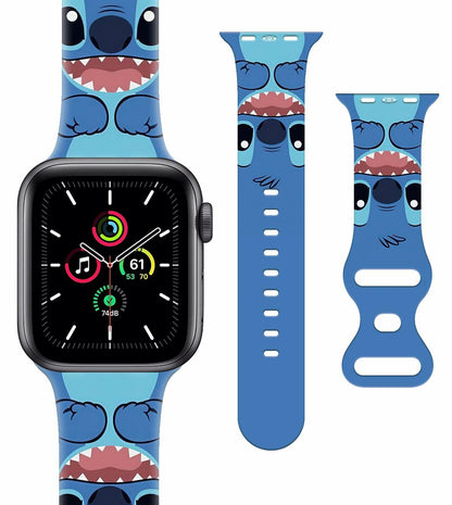 GSDUGYBG Silicone Watch Band Waterproof Sports Replacement Blue Size 42mm