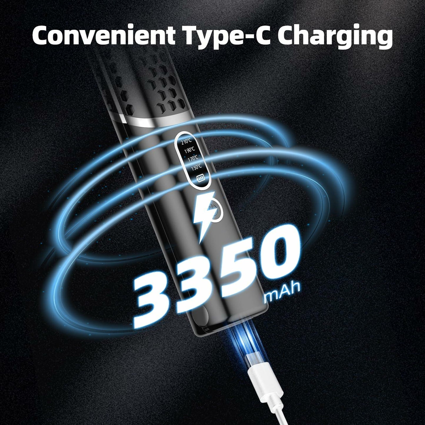 MARSDREAMS Portable HairStraightener Rechargeable  Straightening Wand for Travel