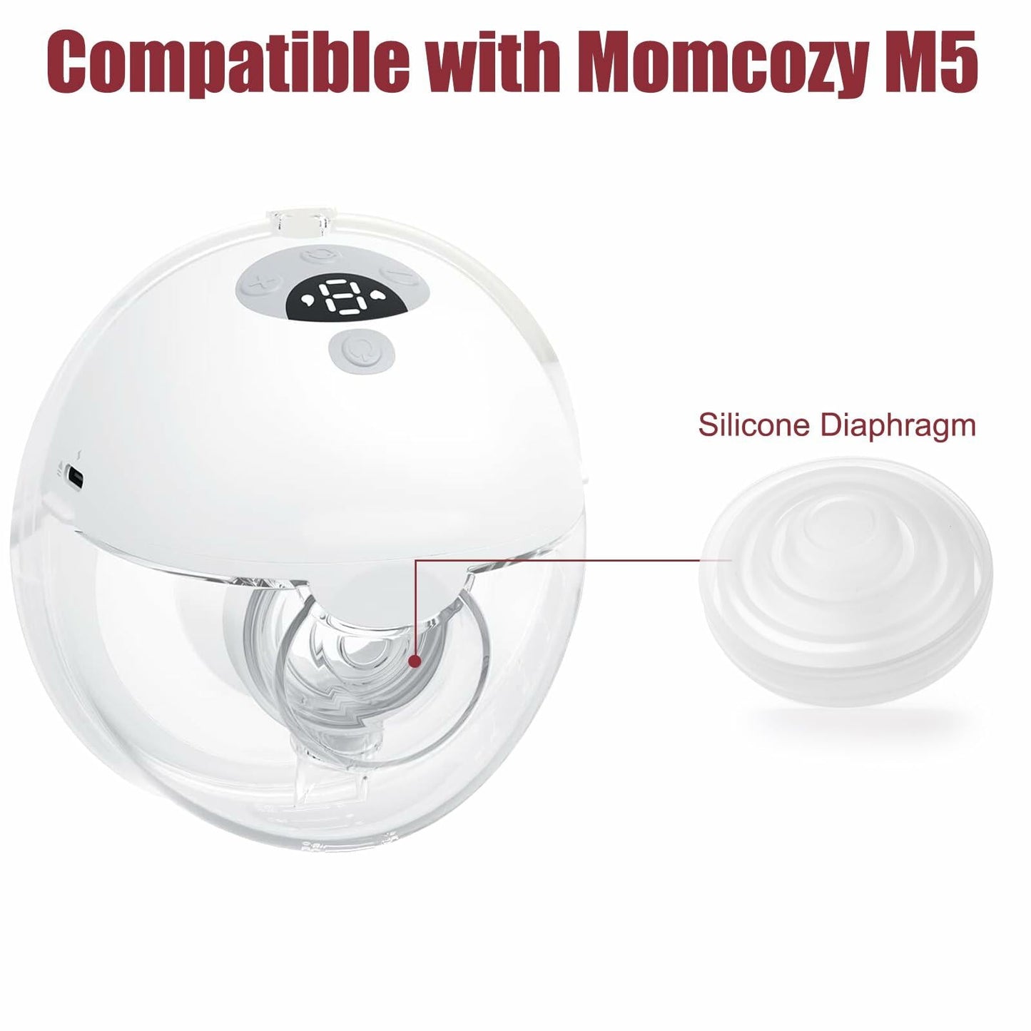 Mity rain 2pcs Silicone Diaphragm for Momcozy M5 Breast Pump Replacement Parts