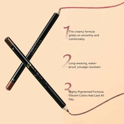 MAEPEOR Nude Lip Liner Set 12 Colors Matte Waterproof Long Lasting 1.06oz