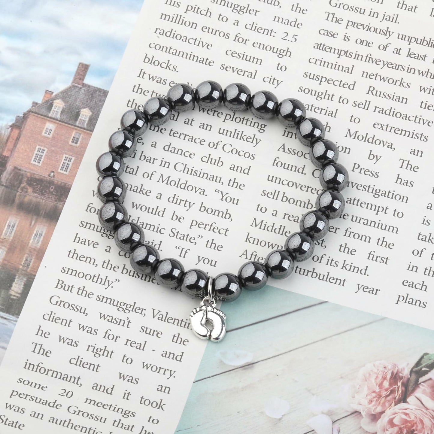 LQRI Bead Bracelet New Dad Gift Daddy To Be Pregnancy Announcement Small