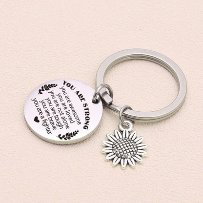 ASANHAO Get Well Soon Keychain Cancer Survivor Support Gift 1.18″